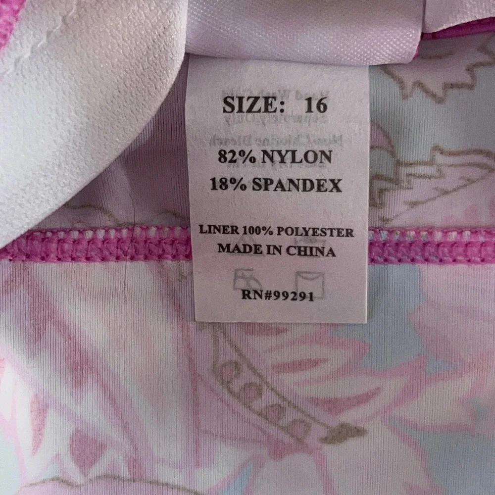 Kanu Surf Girls 16 Purple Floral Louisa Wrap Bikini Swim Top NWT